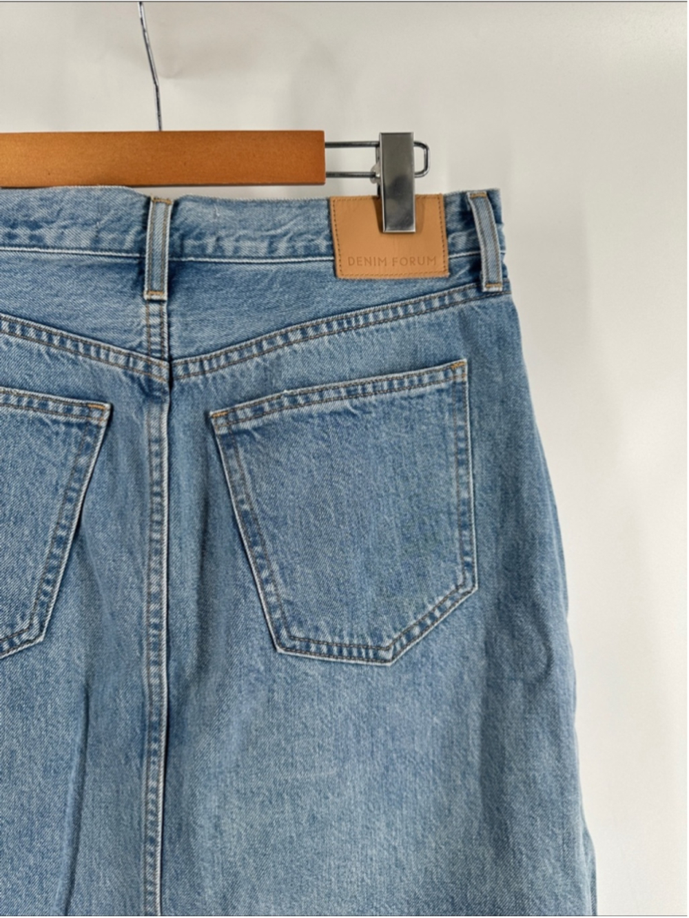 Aritzia Denim Forum The '90s Vintage Maxi Denim Skirt Mid-rise denim maxi skirt - Picture 9 of 9